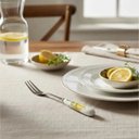 Ver imagem 3 de Garfo de Sobremesa Limone Kit 4 Peças Aço Inox e Porcelana Cabo Estampado Branco Verde e Amarelo