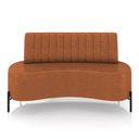 Ver imagem 1 de Sofá 2 Lugares Living 135cm Pé Ferro Pto Maraú Sintético Pu K01 - D\'rossi Cor Marrom