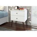 Ver imagem 2 de Mesa Cabeceira Infantil Rt 3032 C/ 2 Gavetas Branco - Movelbento