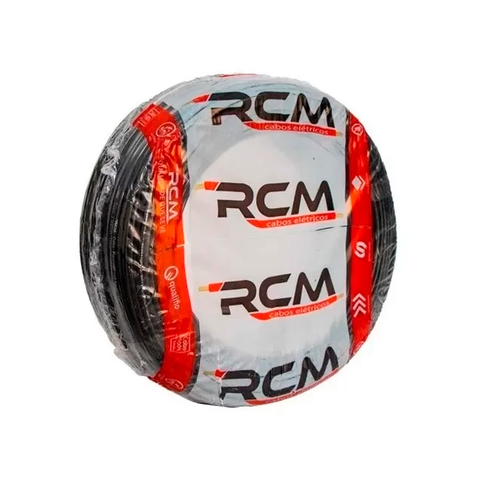 Fio Cabo Flexível 2,5mm Preto Rolo 100m RCM