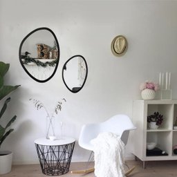 Espelho Decorativo Orgânico Preto 50x64 cm - 2