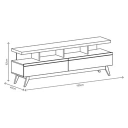 Rack Bancada para Tvs até 55 Polegadas Germai Vivare Wood 1.6 - 3