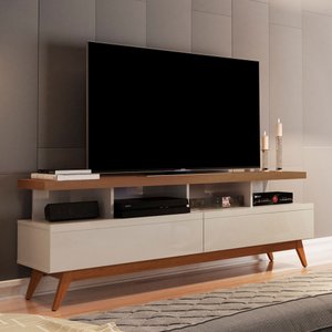 Rack Bancada para TVs Até 55 Polegadas Germai Vivare Wood 1.6