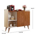 Ver imagem 1 de Aparador Pés Palito Retrô Galdiano 2 Portas Cores - Comprar Moveis em Casa: Off White / Freijó