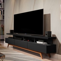 Rack Vivare 180cm Wood Black - Giga Móveis - 1