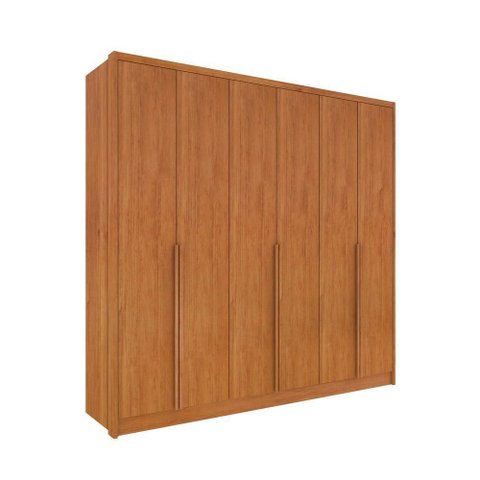 Guarda Roupa Casal 6 Portas 6 Gavetas 100% Mdf Fortuna S/ Espelho S/ Pés - Tcil Cinamomo