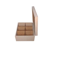 Caixa Mdf Porta Jóias/Bijuterias com 6 Divisórias 24x19x10cm - 2