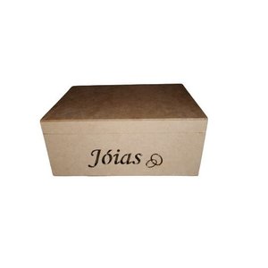 Caixa Mdf Porta Jóias/Bijuterias com 6 Divisórias 24x19x10cm