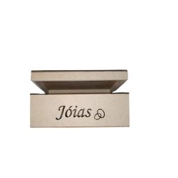 Caixa Mdf Porta Jóias/Bijuterias com 6 Divisórias 24x19x10cm - 5