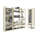 Ver imagem 7 de Kit Dormitorio 3 Portas 6 Gavetas Industrial Branco/Off White/Dourado