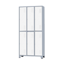 Ver imagem 1 de Armário Roupeiro de Aço para Vestiário 6 Portas Locker Branco com Chave