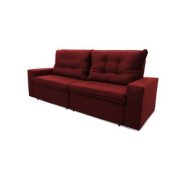 Sofá Retrátil/Reclinável Malta 2,00m Suede Velut com Molas no Assento King House - 6