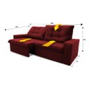 Ver imagem 3 de Sofá Retrátil/Reclinável Malta 2,00m Suede Velut com Molas no Assento King House
