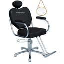 Ver imagem 1 de Poltrona para Salão de Cabeleireiro Talita Fixa e Espelho Redondo Fiscomed Poltrona para Cabeleireir