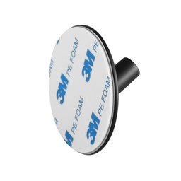 Kit C/ 2 Ganchos Cabide Parede Adesivo Redondo Inox Preto - 3