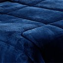 Ver imagem 3 de Coberdrom Allure Queen Dupla Face Manta Plush + Malha 1 Peça - Azul Marinho