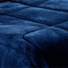 Coberdrom Allure Queen Dupla Face Manta Plush + Malha 1 Peça - Azul Marinho - 3