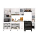 Ver imagem 4 de Armário de Cozinha Modulada Completa Fidelitá Viena 5 Peças 295cm 13 Portas 3 Gavetas com Tampo