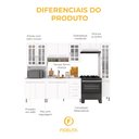 Ver imagem 7 de Armário de Cozinha Modulada Completa Fidelitá Viena 5 Peças 295cm 13 Portas 3 Gavetas com Tampo