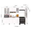 Ver imagem 3 de Armário de Cozinha Modulada Completa Fidelitá Viena 5 Peças 295cm 13 Portas 3 Gavetas com Tampo