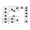 Ver imagem 5 de Armário de Cozinha Modulada Completa Fidelitá Viena 5 Peças 295cm 13 Portas 3 Gavetas com Tampo