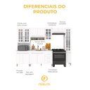 Ver imagem 7 de Armário de Cozinha Modulada Completa Fidelitá Viena 5 Peças 295cm 13 Portas 3 Gavetas com Tampo