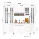 Ver imagem 5 de Armário de Cozinha Modulada Compacta Fidelitá Viena 4 Peças 225cm 11 Portas 3 Gavetas com Tampo