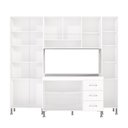 Ver imagem 4 de Armário de Cozinha Modulada Compacta Fidelitá Viena 4 Peças 225cm 11 Portas 3 Gavetas com Tampo