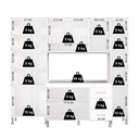 Ver imagem 6 de Armário de Cozinha Modulada Compacta Fidelitá Viena 4 Peças 225cm 11 Portas 3 Gavetas com Tampo