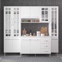 Ver imagem 1 de Armário de Cozinha Modulada Compacta Fidelitá Viena 4 Peças 225cm 11 Portas 3 Gavetas com Tampo