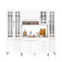 Ver imagem 2 de Armário de Cozinha Modulada Compacta Fidelitá Viena 4 Peças 225cm 11 Portas 3 Gavetas com Tampo