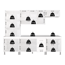 Ver imagem 5 de Armário de Cozinha Modulada Completa Fidelitá Viena 5 Peças 260cm 13 Portas 3 Gavetas com Tampo