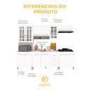 Ver imagem 7 de Armário de Cozinha Modulada Completa Fidelitá Viena 5 Peças 260cm 13 Portas 3 Gavetas com Tampo