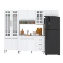 Ver imagem 2 de Armário de Cozinha Modulada Compacta Fidelitá Viena 4 Peças 260cm 11 Portas 3 Gavetas com Tampo