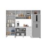 Cozinha Modulada Compacta Fidelitá Viena 4 Peças 260cm 11 Portas 3 Gavetas com Tampo - 2