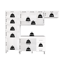 Ver imagem 6 de Armário de Cozinha Modulada Compacta Fidelitá Viena 4 Peças 260cm 11 Portas 3 Gavetas com Tampo