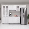 Cozinha Modulada Compacta Fidelitá Viena 4 Peças 260cm 11 Portas 3 Gavetas com Tampo - 1