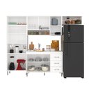 Ver imagem 3 de Armário de Cozinha Modulada Compacta Fidelitá Viena 4 Peças 260cm 11 Portas 3 Gavetas com Tampo