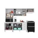 Ver imagem 2 de Cozinha Modulada Compacta Fidelitá Viena 4 Peças 260cm 11 Portas 3 Gavetas com Tampo