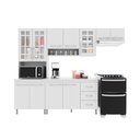 Ver imagem 3 de Cozinha Modulada Compacta Fidelitá Viena 4 Peças 260cm 11 Portas 3 Gavetas com Tampo