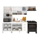 Ver imagem 3 de Armário de Cozinha Modulada Compacta Fidelitá Viena 4 Peças 260cm 11 Portas 3 Gavetas com Tampo
