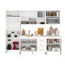 Ver imagem 3 de Armário de Cozinha Modulada Completa Fidelitá Viena 5 Peças 260cm 13 Portas 3 Gavetas com Tampo