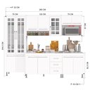Ver imagem 5 de Armário de Cozinha Modulada Completa Fidelitá Viena 5 Peças 260cm 13 Portas 3 Gavetas com Tampo