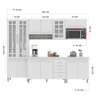 Cozinha Modulada Completa Fidelitá Viena 5 Peças 260cm 13 Portas 3 Gavetas com Tampo - 4