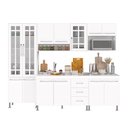 Ver imagem 2 de Armário de Cozinha Modulada Completa Fidelitá Viena 5 Peças 260cm 13 Portas 3 Gavetas com Tampo