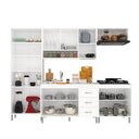 Ver imagem 3 de Armário de Cozinha Modulada Completa Fidelitá Viena 5 Peças 260cm 13 Portas 3 Gavetas com Tampo