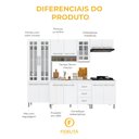 Ver imagem 7 de Armário de Cozinha Modulada Completa Fidelitá Viena 5 Peças 260cm 13 Portas 3 Gavetas com Tampo
