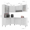 Ver imagem 4 de Cozinha Modulada Completa Fidelitá Viena 5 Peças 340cm 12 Portas 3 Gavetas com Tampo