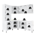Ver imagem 6 de Armário de Cozinha Modulada Completa Fidelitá Viena 5 Peças 340cm 12 Portas 3 Gavetas com Tampo