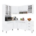 Ver imagem 2 de Armário de Cozinha Modulada Completa Fidelitá Viena 5 Peças 340cm 12 Portas 3 Gavetas com Tampo